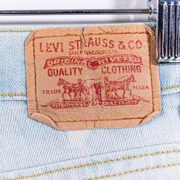 Levis 550 Relaxed Tapered Jeans Custom Embroidered Flower Smiley Face - Picture 13 of 13